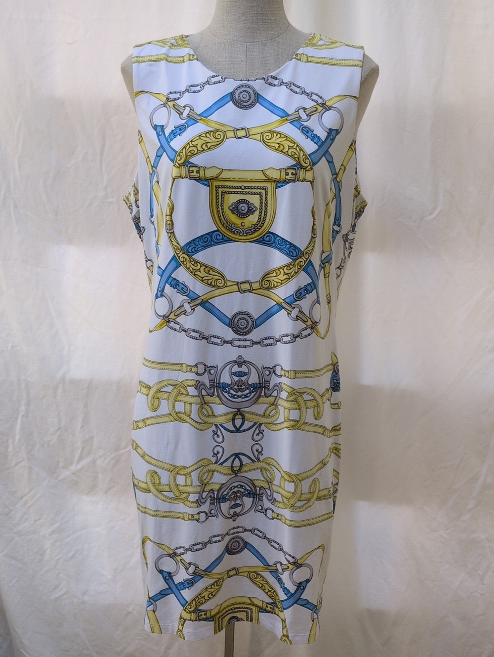 J. McLaughlin Sophia Equestrian Print S/Less Dress In Catalina Cloth